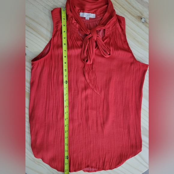 Red Dress Shirt Sleeveless LOFT - Medium - Picture 4 of 4